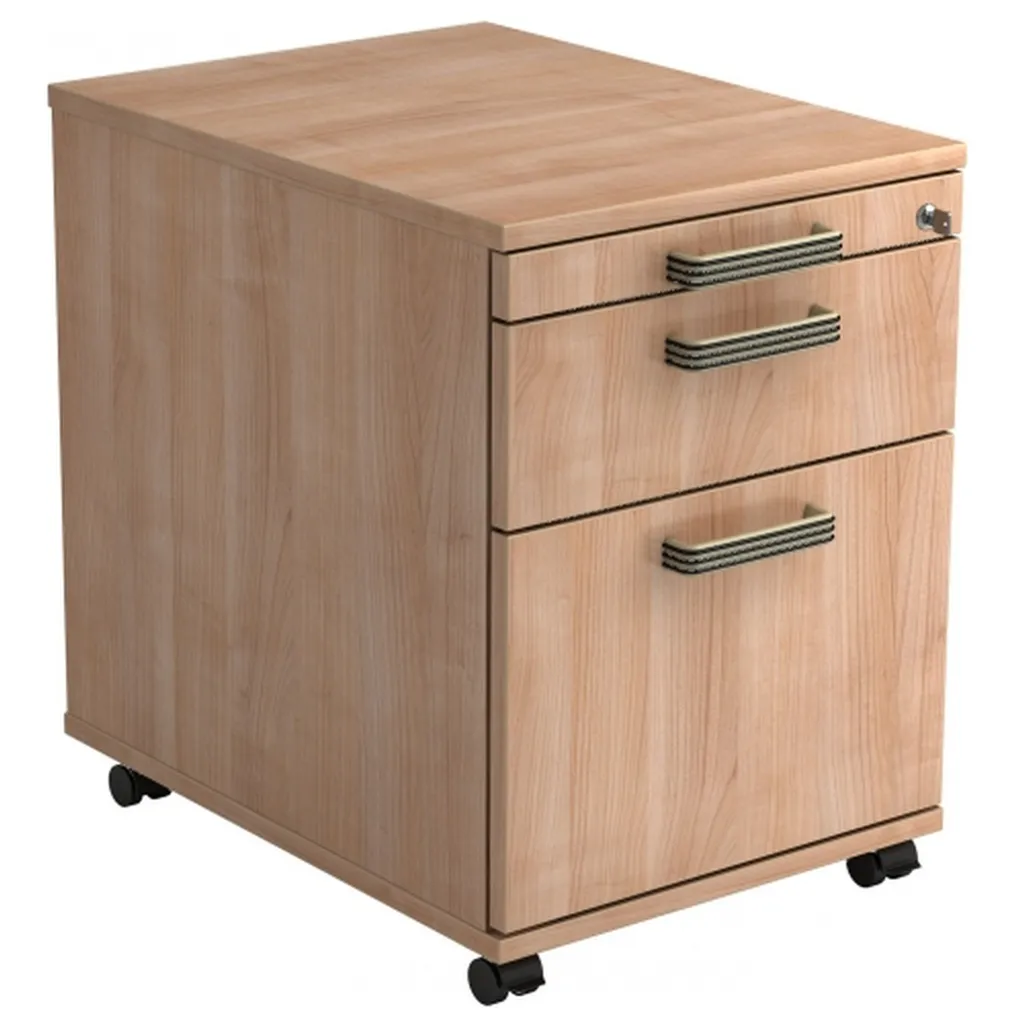 Caisson de bureau noyer SIGNA AC20 SG avec poignée rayée design pro