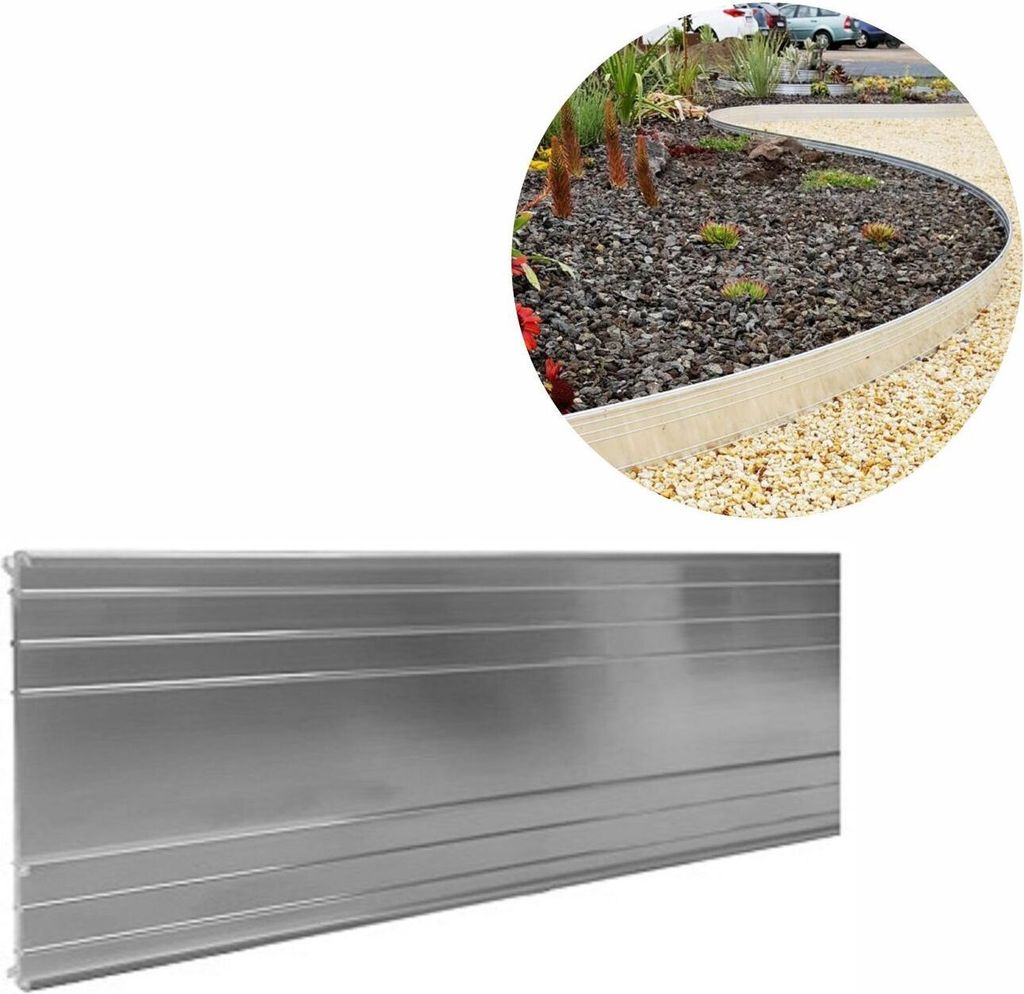 Ultra Starke Alu Rasenkante 14cm x 100cm | Beeteinfassung | Produktbild 