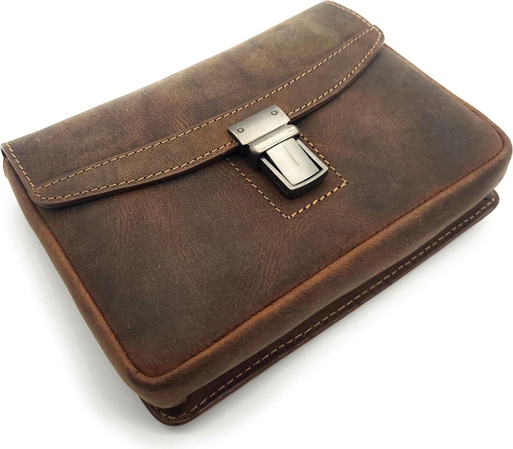 Jockey Club Leder Gürteltasche Bikertasche Hüfttasche Bauchtasche Vintage Hunterleder