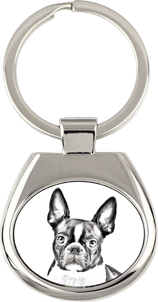 Boston Terrier - Schlüsselanhänger mit Hund, Anhänger mit Aufdruck, personalisierter Anhänger der Marke Art-Dog