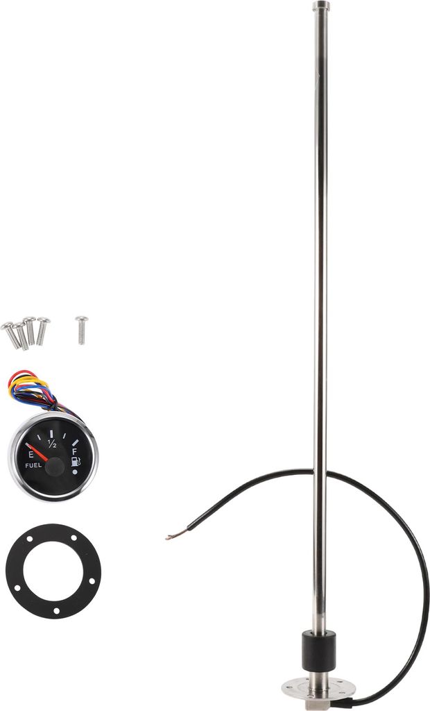 Kraftstoff-Sendeinheit und Messgerätesatz 25" Länge Boot Kraftstoff-Sendeinheit Marine Kraftstoff-Sender Einheit Metall Silber Schwarz 1 Satz 0-1...