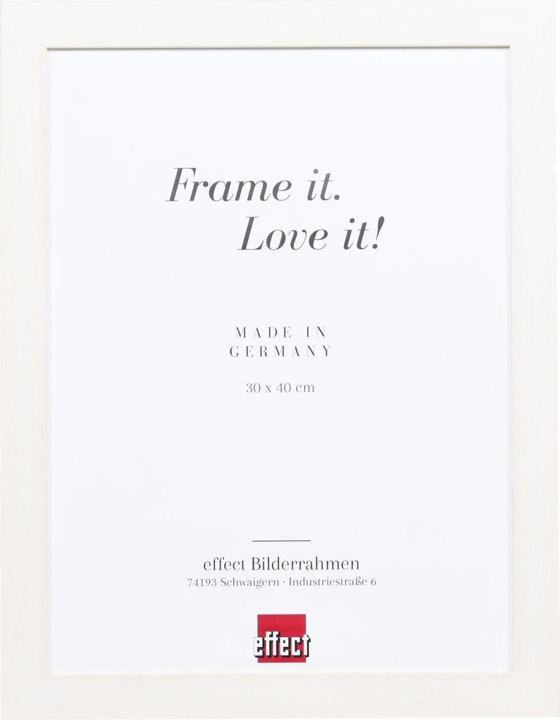 Effect Holz Bilderrahmen Profil 55 weiß 10x15 cm Kunstglas