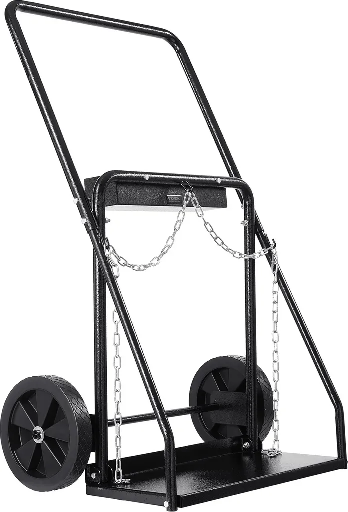 Chariot porte-bouteille oxygène et acétylène pour poste de soudure