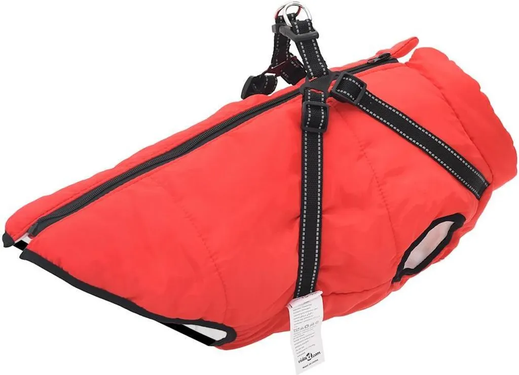 Giacca Cane Impermeabile con Pettorina L48 Rosso | Hommie 9717097