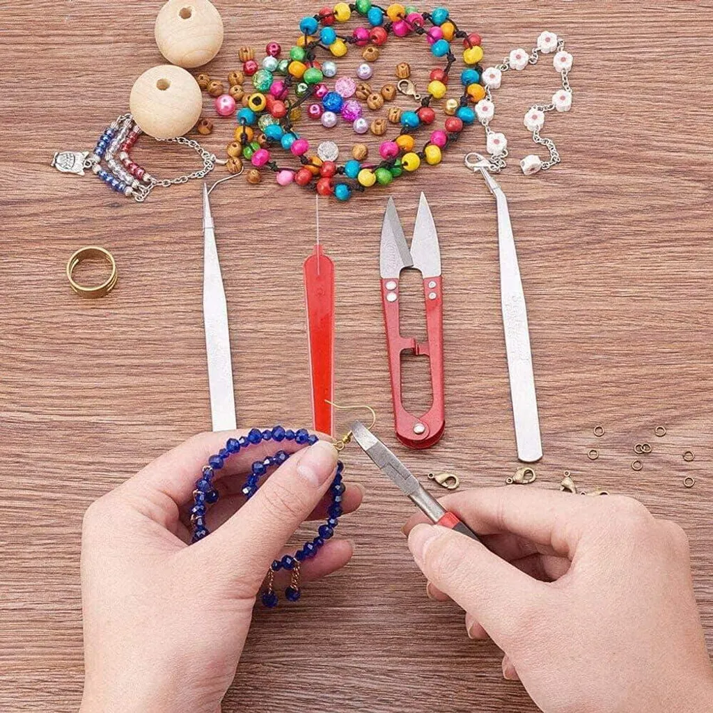 Kit outils de bijouterie complet avec 5 pinces de précision en acier