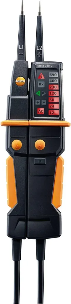 Testeur de tension Testo 750-2 avec indicateur LED et test de phase unipolaire