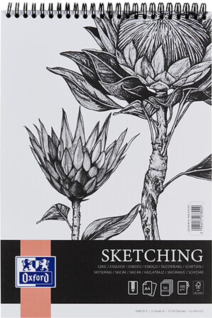 OXFORD 400166128 OXFORD Skizzenblock Sketching DIN A4, 1 Immagine del prodotto 