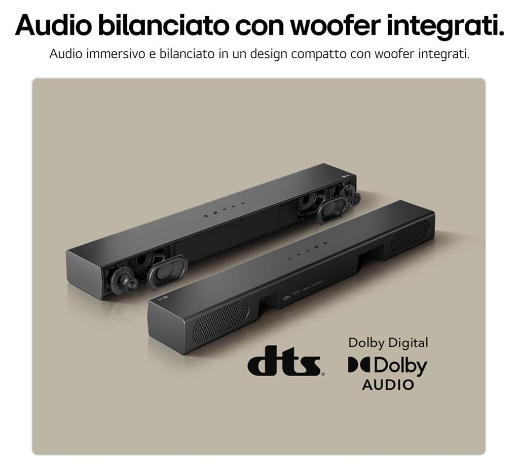 LG Soundbar S20A, 2.0-Kanal, 50 W, Dolby Digital, DTS, AI Produktbild 