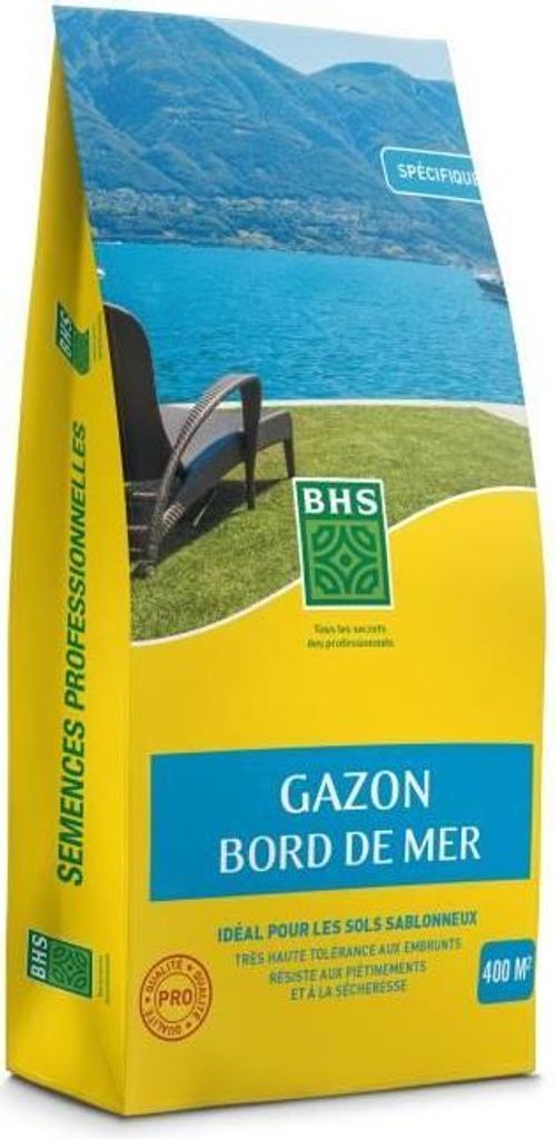Rasen - BHS - Seaside Lawn 10kg - Wind-, trockenheits- und salzbeständig - Schöner Sommerrasen, ästhetisch und robust.
