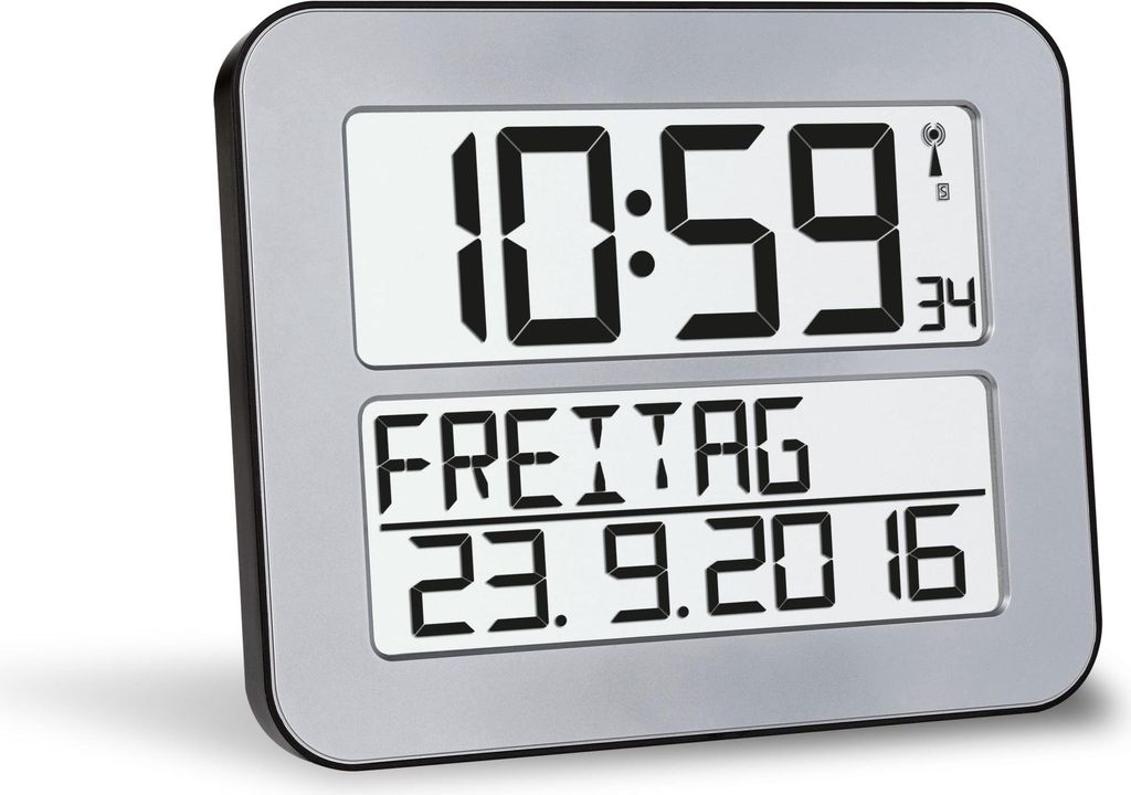 TFA-Dostmann 60.4512.54 Budík Digitálny budík strieborný Obrázok produktu 