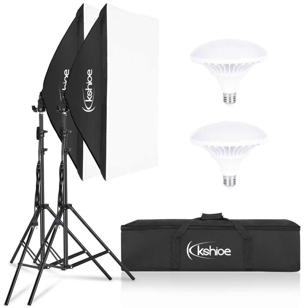 LEADZM Studio Softbox Set 2x51x69 cm mit 5500K LED Produktbild 