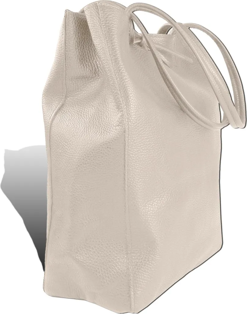 Sac à main beige Toscanto cuir pour le travail et shopping quotidien