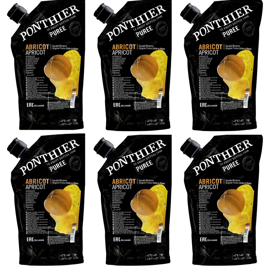 Ponthier APRIKOSEN PÜREE Marillen-Frucht-Mark-Püree 6x 1KG