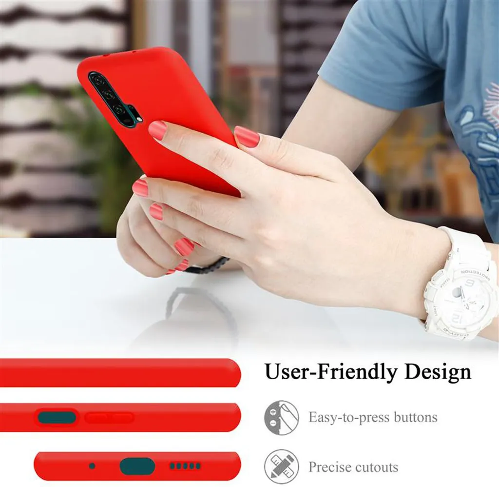 Cadorabo Custodia compatibile con Huawei P20 PRO in CANDY ROSSO - Morbida Cover Protettiva Sottile di Silicone TPU con Bordo Protezione - Ultra Slim Case Antiurto Gel Back Bumper Guscio