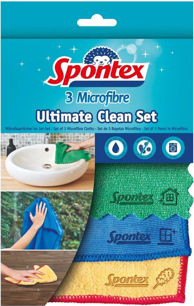 Spontex Mikrofasertücher Ultimate Clean 3er Set