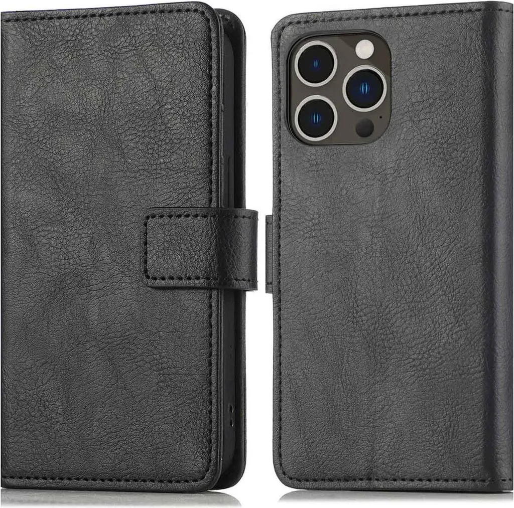 Custodia Libro iPhone 14 Pro Max iMoshion Nero | Slim Wallet Business