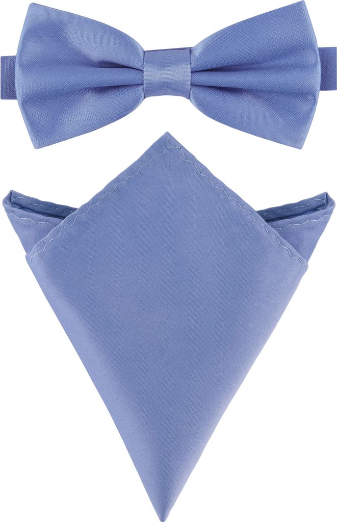 Ladeheid Herren Schmale Fliege & Einstecktuch Set M/P (12cm Produktbild 