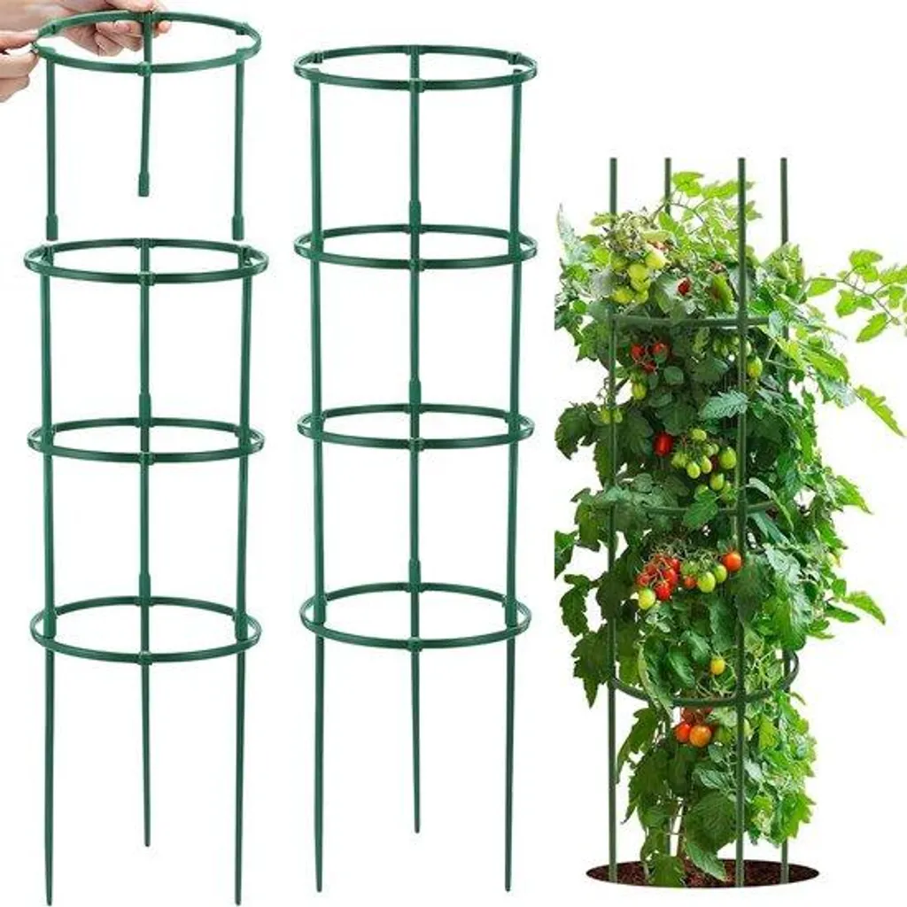 Tuteur pour tomates et plantes grimpantes - Support métal jardin potager