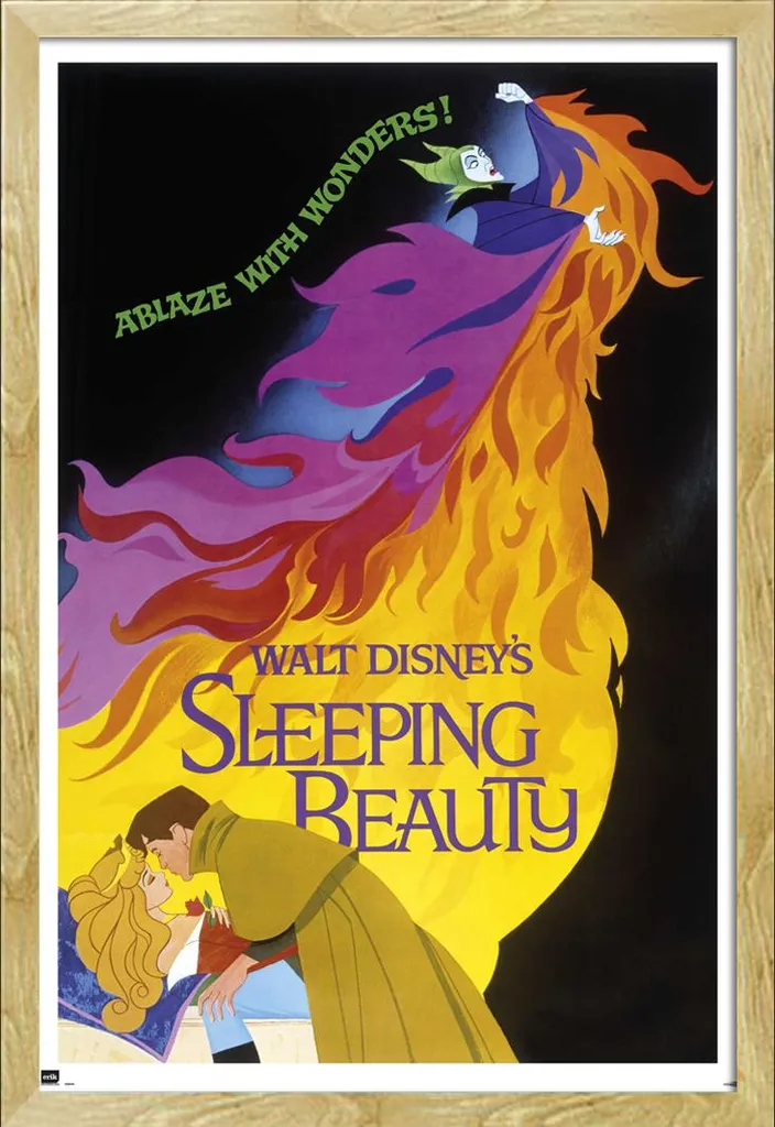 Poster La Belle au bois dormant encadré : déco murale prête à installer