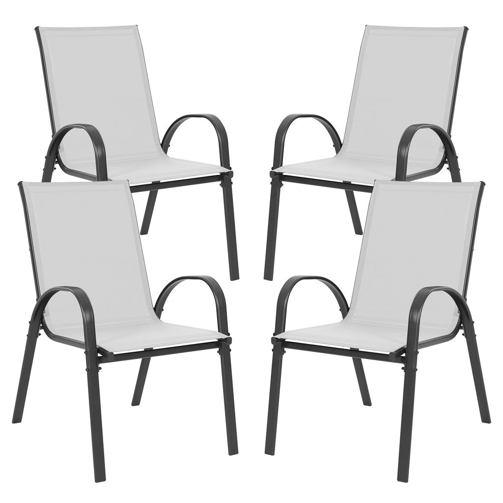 Avestar Gartenstühle 4er Set, Stapelstühle, hochdichtes Produktbild 