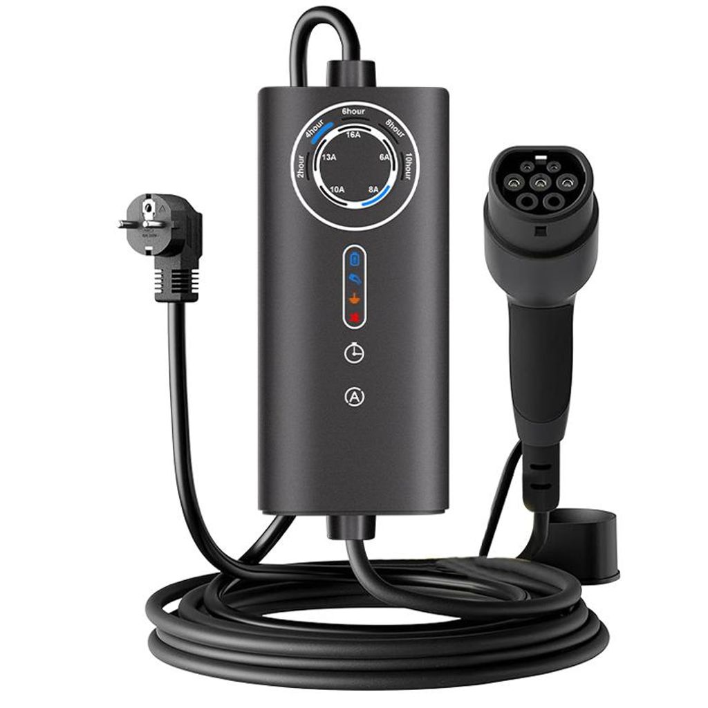 Mobiles EV-Ladegerät Typ 2, 3.5kW Schuko Tragbare Produktbild 