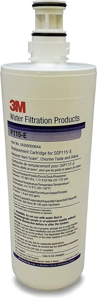 Filtre à eau anticalcaire 3M ScaleGard P115-E à haute capacité 115L