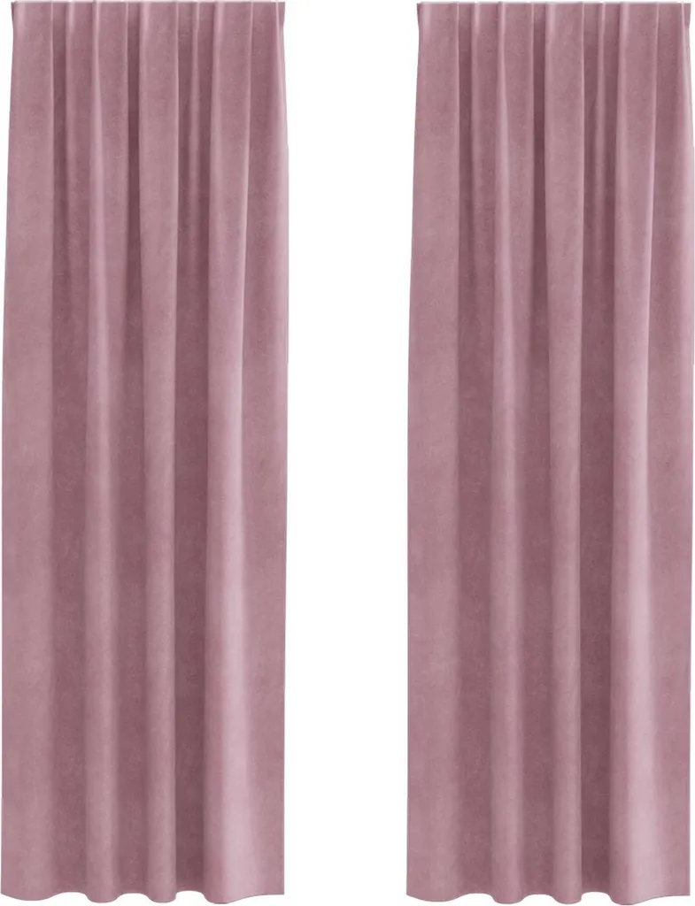 Tenda Oscurante HomeMaison Tinta Unita Con Occhielli - Rosa 140x245 Cm