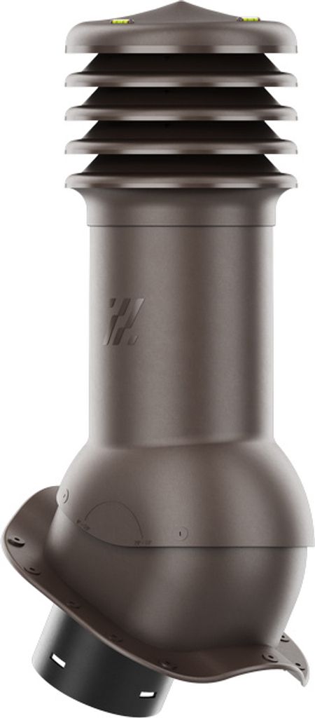 KRONO-PLAST Entlüfterkamin HIVENT für Blechdachziegel W Profil Doppelrömer Dachziegel Lüfter Dachlüfter(Dunkelbraun)