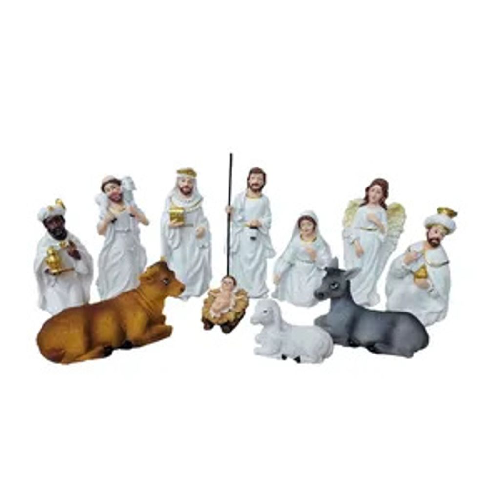 Krippenfiguren 11-teiliges Set Krippe bis 10cm groß Produktbild 