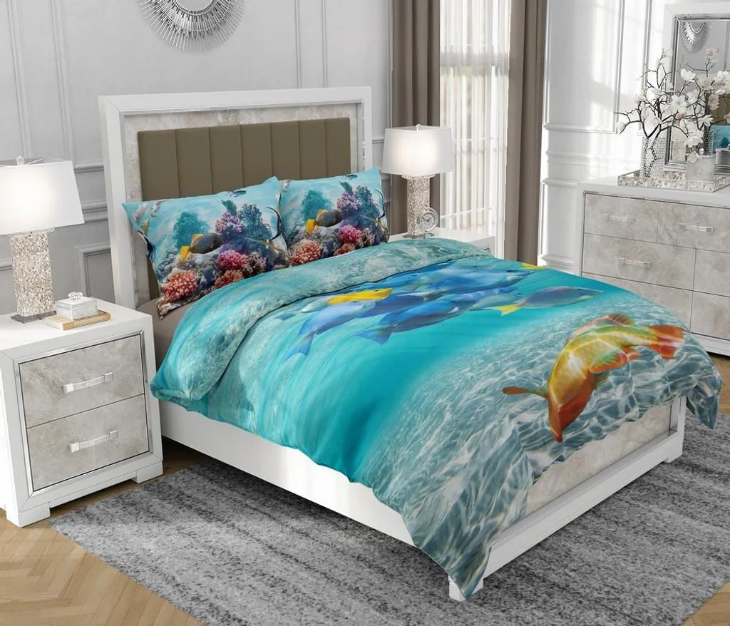 Set Letto SOVIO 160x200 100% Cotone Multicolore - Qualità Vera - 1