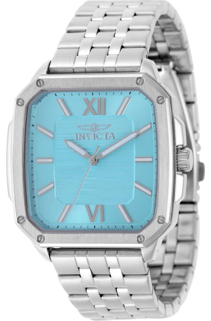 Invicta Cuadro 50357 Herrenuhr - Quarzwerk - Edelstahl mit blauem Zifferblatt - 39 mm