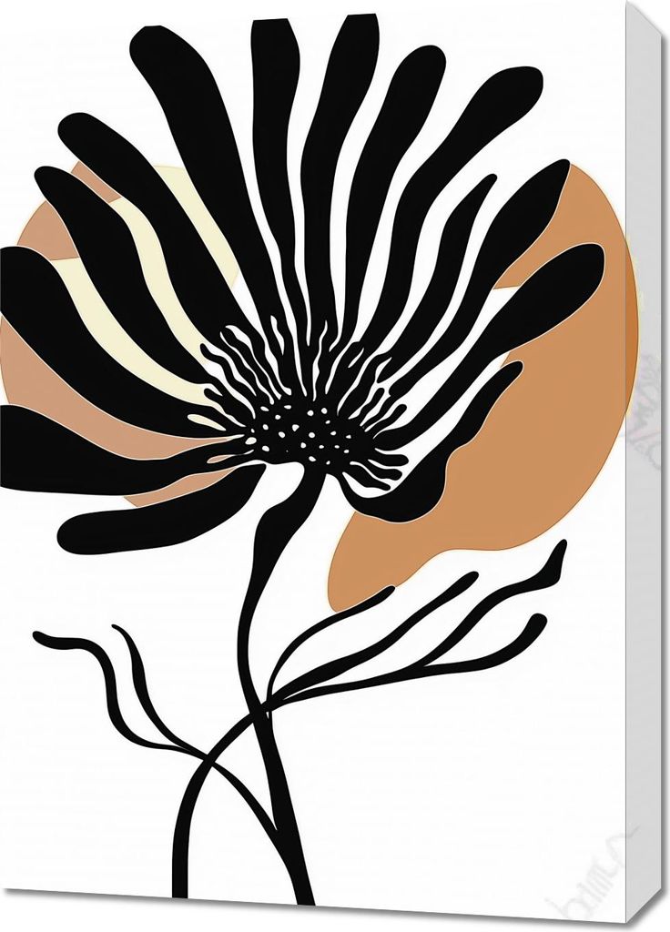 Bild 50x70cm Minimalistisches Blühen, Skandinavischer Stil, Boho