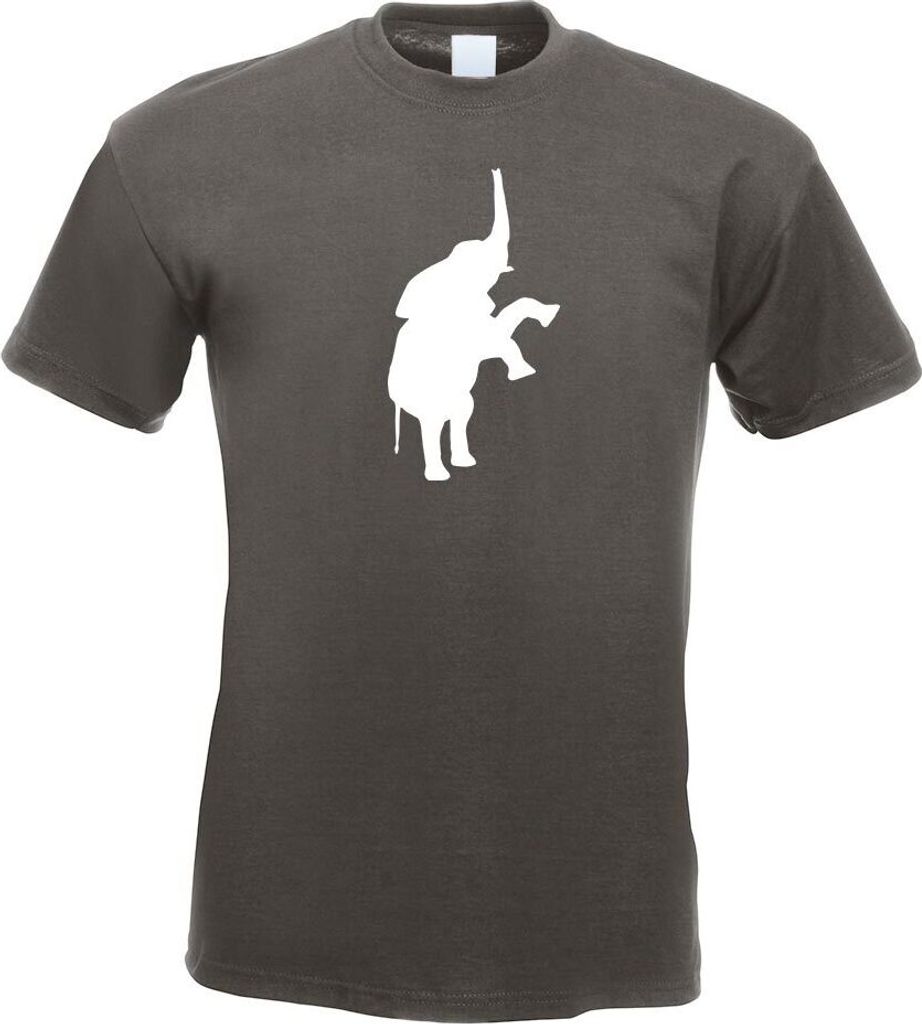Kiwistar - T-Shirt - Graphit - Elefant Motiv 3 - Rüsseltiere Herren Funshirt Bedruckt Design Sprüche Spruch Motive - mit Motiv Bedruckt - Funshir...