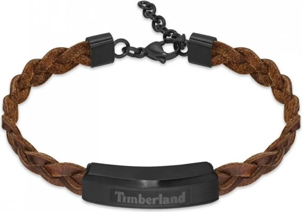 Bracelet Timberland TDAGB0002101 Cuir Noir et Fermoir Acier Aimanté