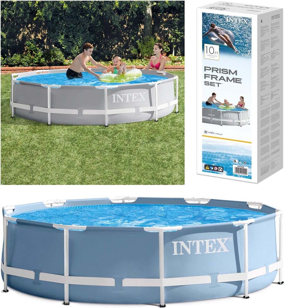 Intex Prism Rondo Ø 305 x 76 cm Frame Pool Set, Hellgrau Produktbild 12