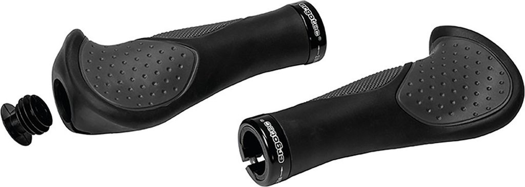 ergotec MTB / ATB Ergo-Griffe Frisco 2, Silikon, 140 mm, schwarz/grau (1 Paar)