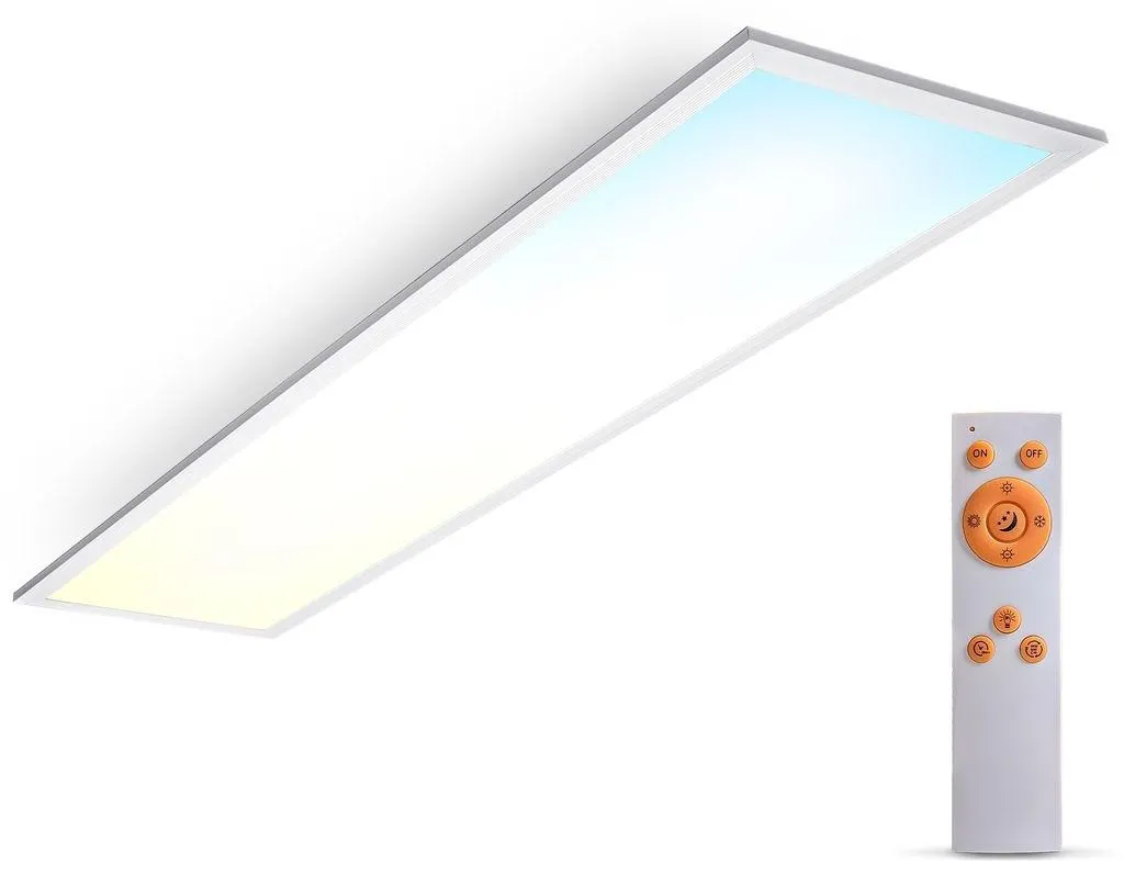 B.K.Licht Panneau LED 100cm Dimmable avec Télécommande 24W Blanc