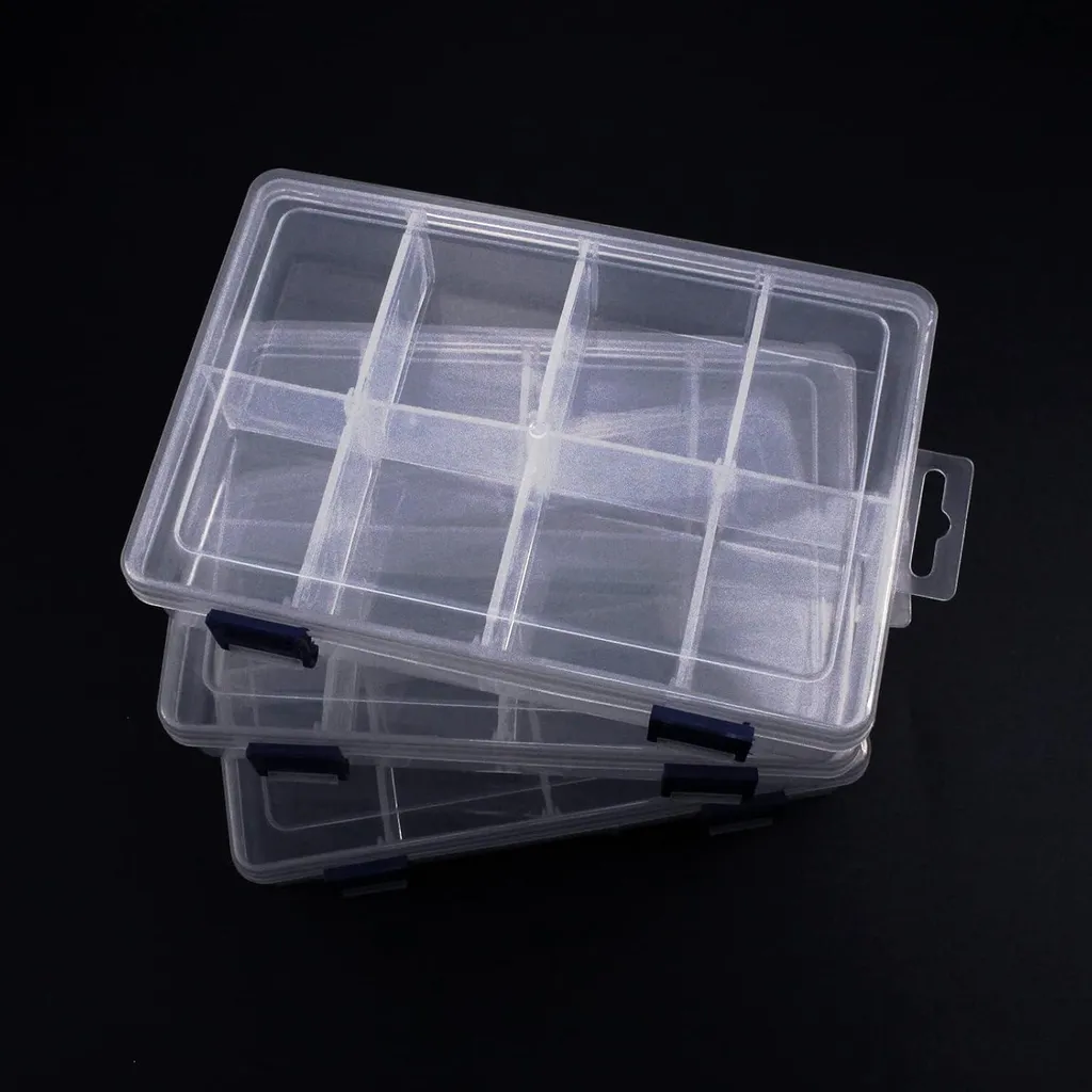 Boîte de rangement à compartiment cristal pour micro-pièces - 3 boîtes - 3