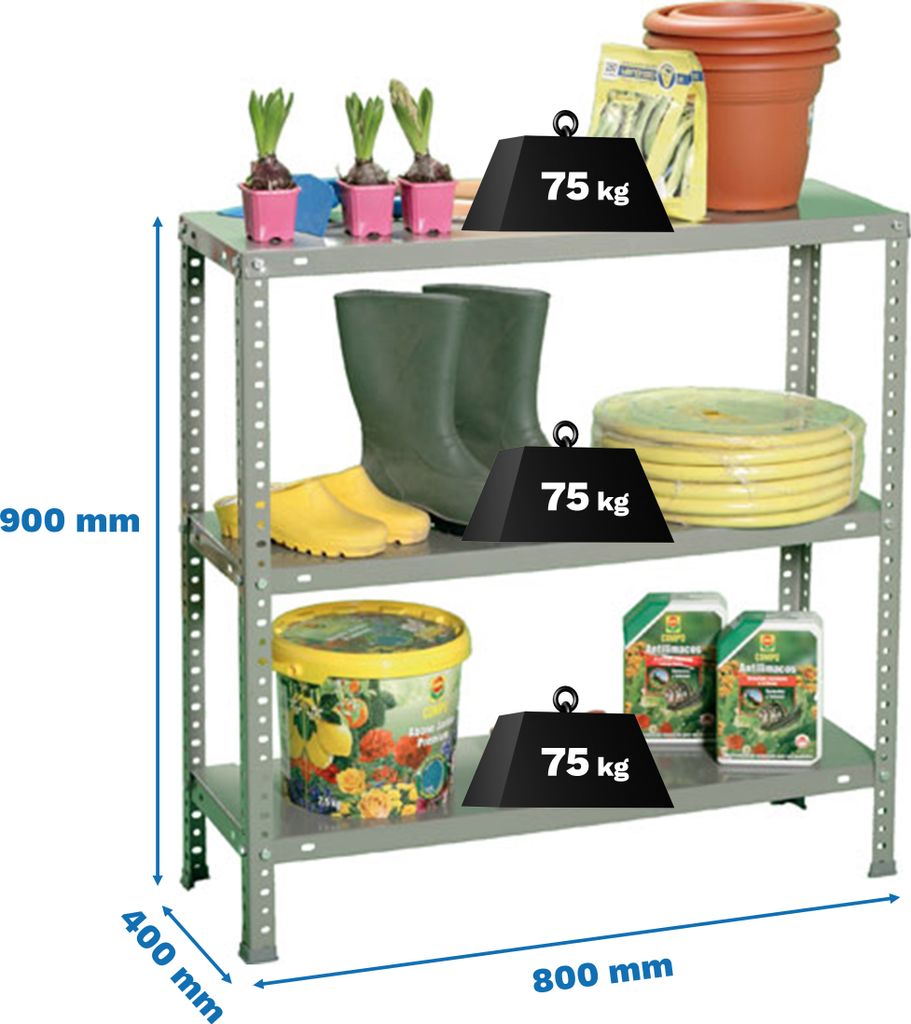 Metallregal ADVANTAGE MINI 3/400 CINZA