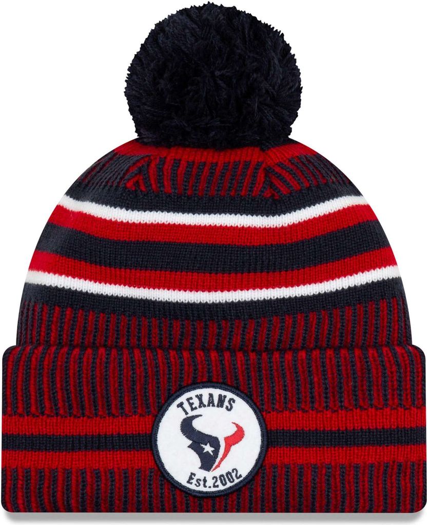 NFL Houston Texans Sideline 2019 Bobble Wollmütze cuffed knit hat NewEra