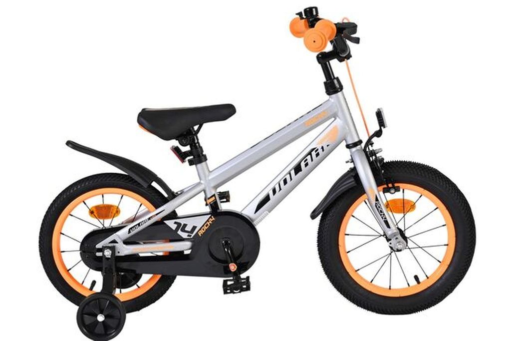 Volare Rocky Kinderfahrrad - Jungen - 14 Zoll - Grau