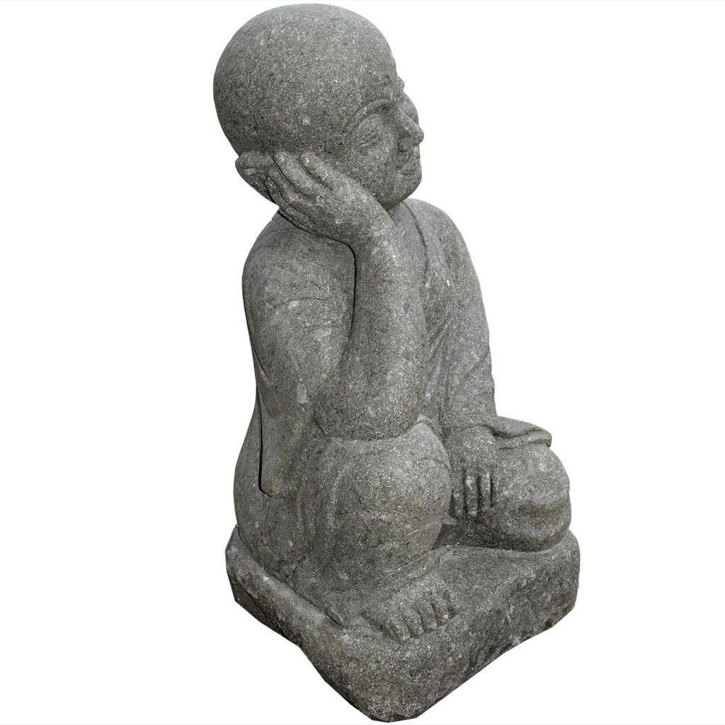 Stonox Shaolin Mönch Figur Junagadh Basanit frostbeständig 54x58x104cm