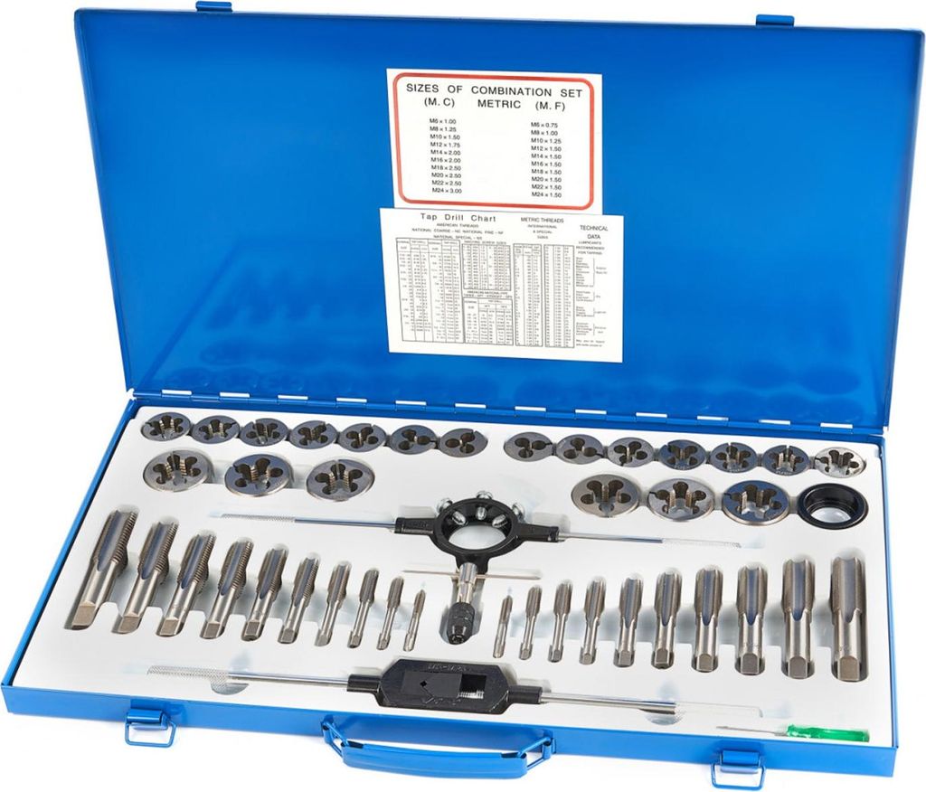 HBM 45-teiliges M6-24 Gewindeschneid- und Schneidset
