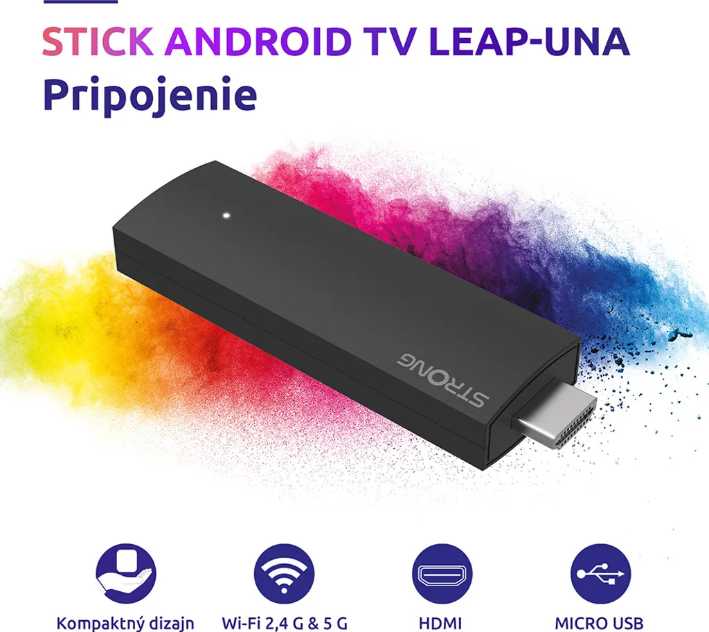 STRONG Leap-UNA Android TV Streaming Stick 4K UHD avec Google TV Intégré - 21