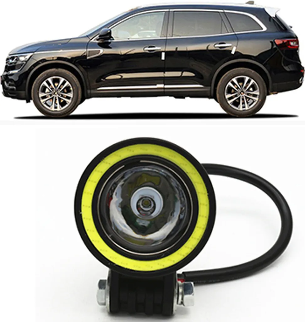 Kit Faretti Moto LED Angel Eyes 10W - Luci Ausiliarie Tetto Auto 12V