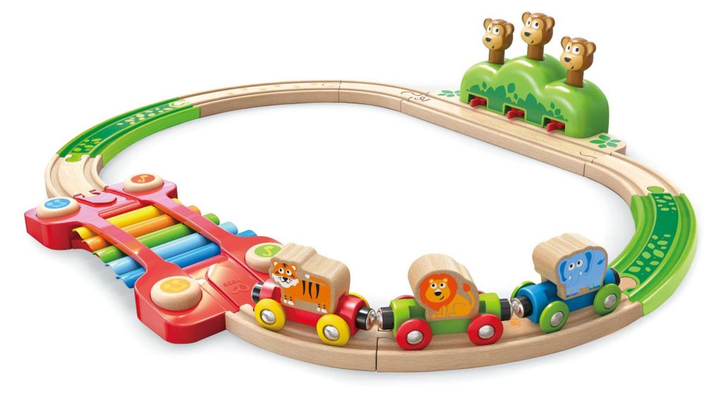 HAPE - Circuit de train musical de la jungle - 54 x 46 x 11 Image du produit 
