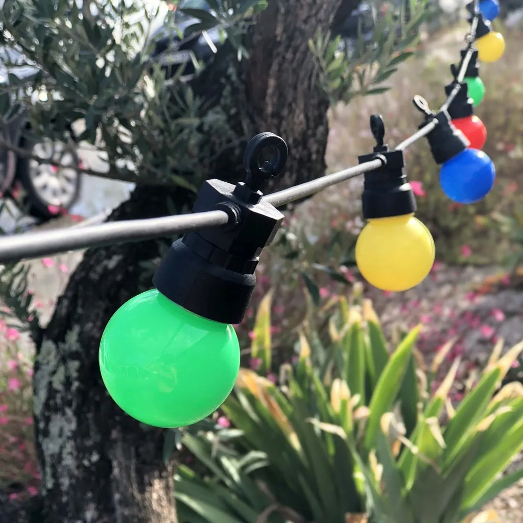 Guirlande Multicolore Connectable 10 Globes LED - 8 Modes d'Éclairage - 5