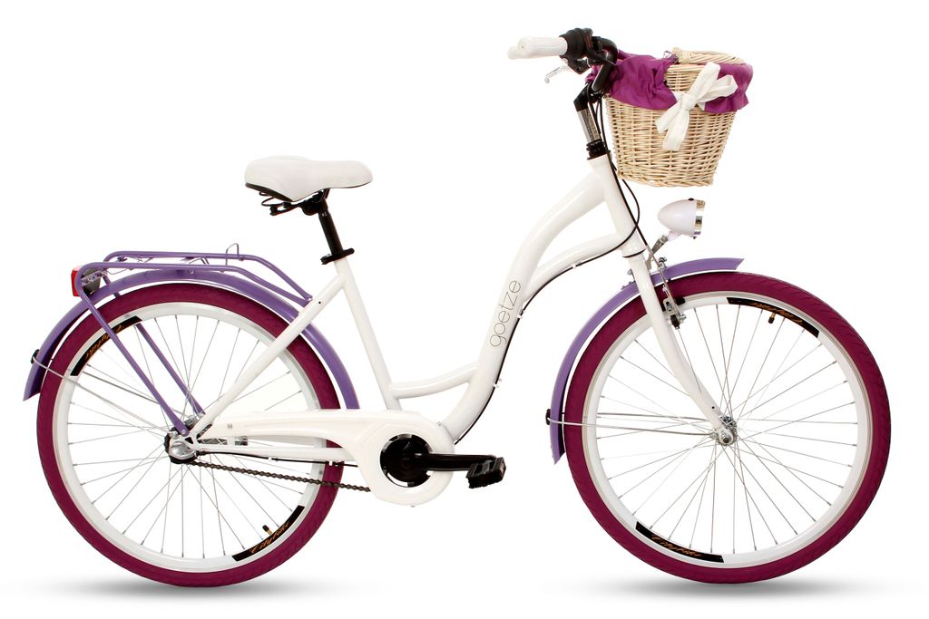 Goetze Style 26 Zoll 1 3 Gang Shimano Tiefeinstieger Damen City Bike mit Korb 