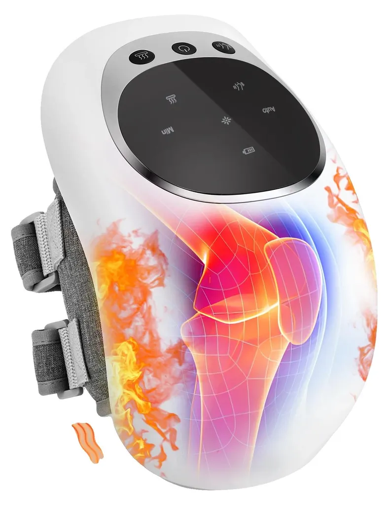Appareil de massage genou à chaleur réglable et vibrations - Modèle A