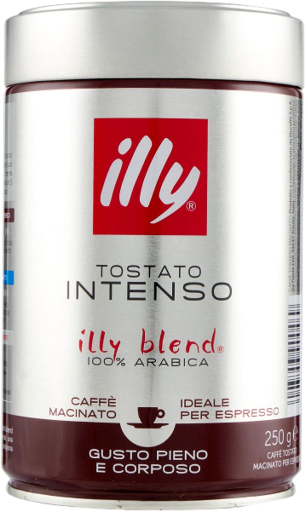 Café moulu Intenso, torréfaction intense, Illy, 250 g Image du produit 